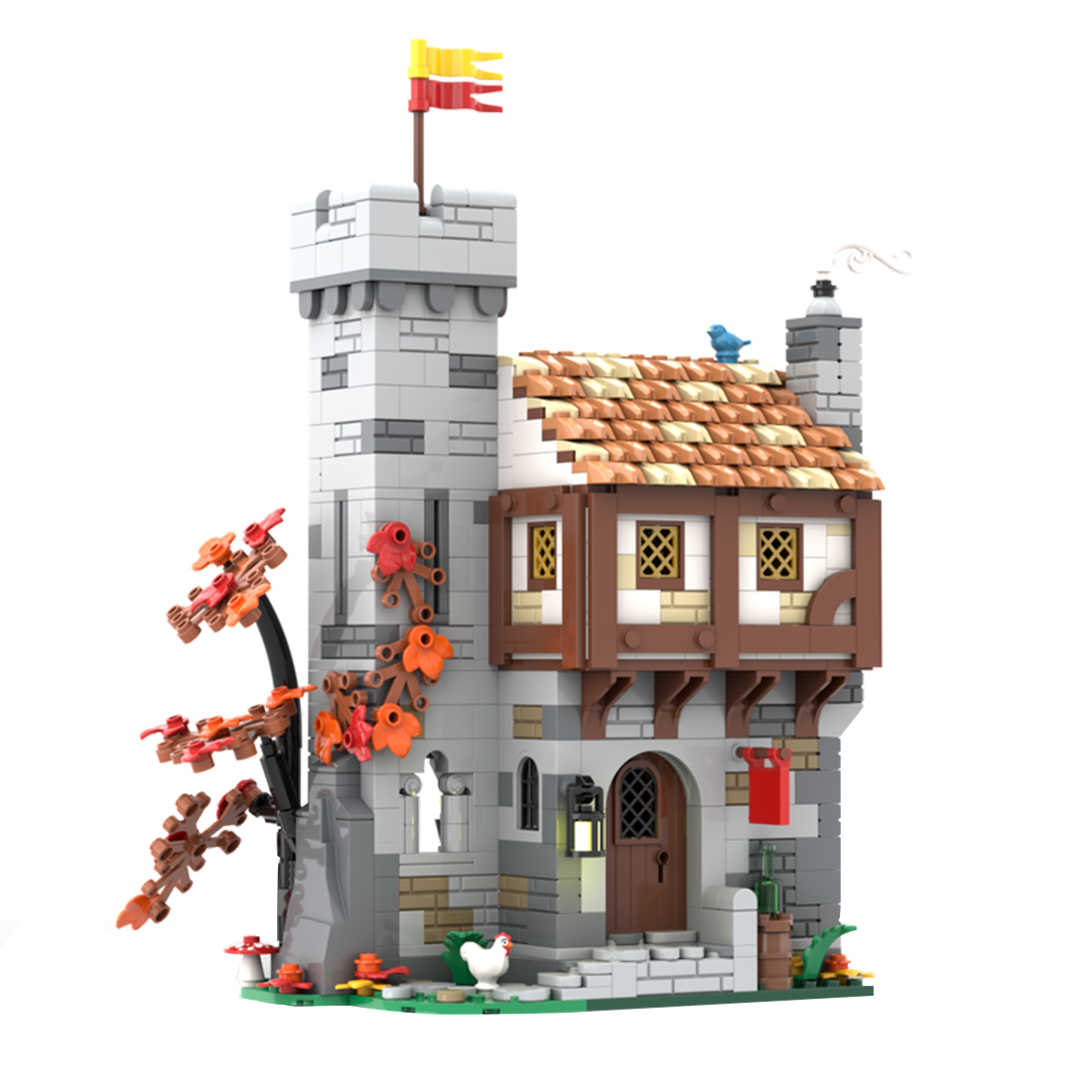 moc-221881 guarded inn building blocks set (867pcs)