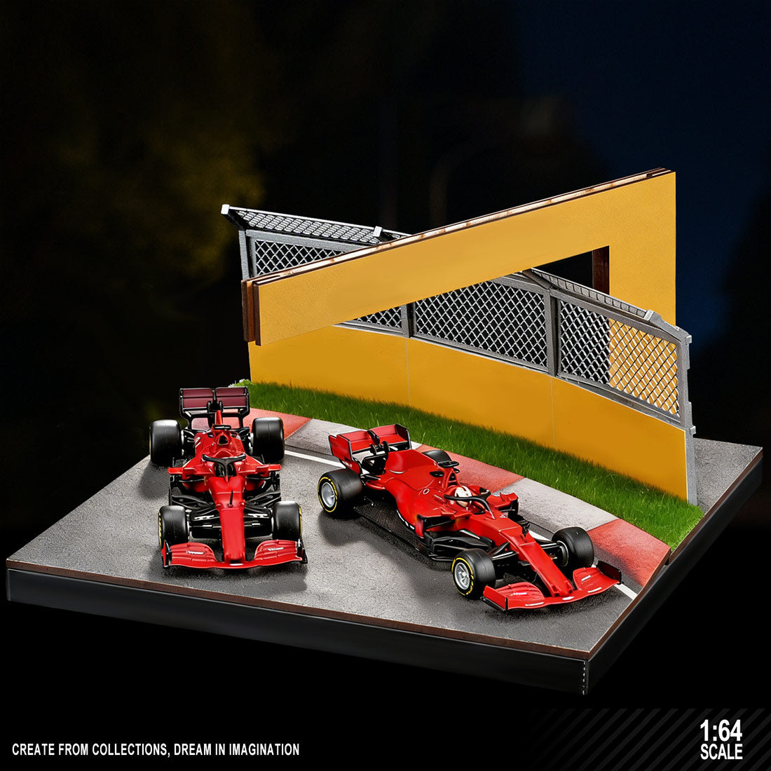 1/64 scale racing corner diorama race track display scene