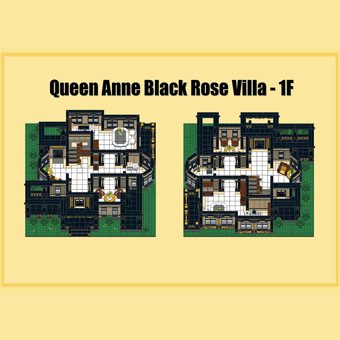 gothic victorian mansion european villa building blocks (5528pcs)