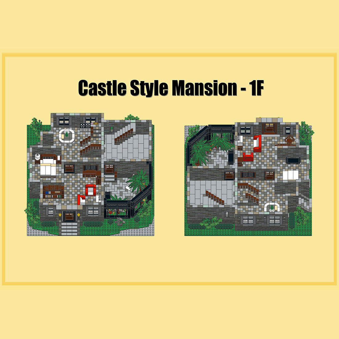 gothic castle villa victorian mansion building blocks set (10285pcs)