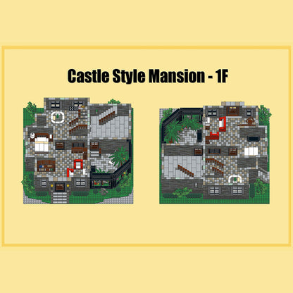 gothic castle villa victorian mansion building blocks set (10285pcs)