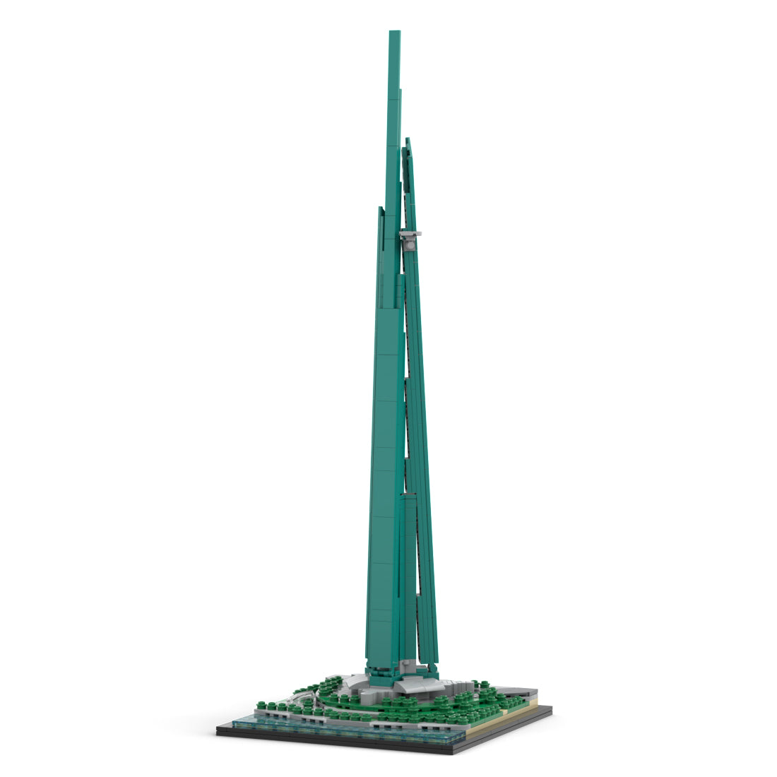 moc-153609 1/2000 scale saudi jeddah tower building blocks(554Ppcs)