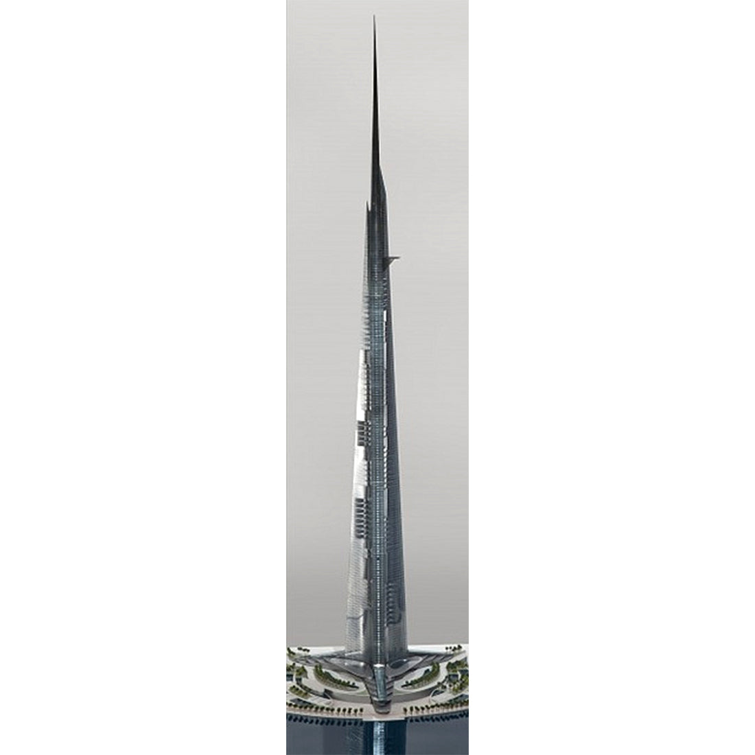 moc-153609 1/2000 scale saudi jeddah tower building blocks(554Ppcs)