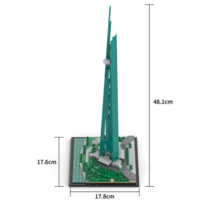 moc-153609 1/2000 scale saudi jeddah tower building blocks(554Ppcs)