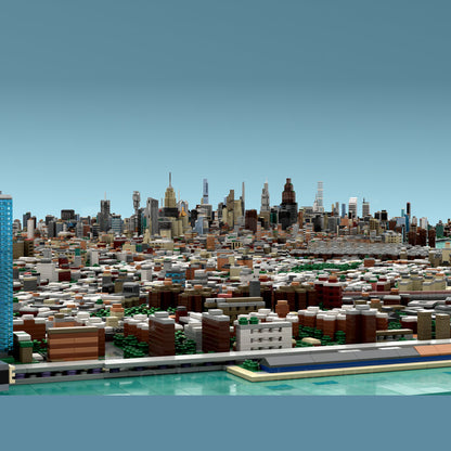 moc-257585 1/2000 scale manhattan - new york city building blocks set (154052pcs)