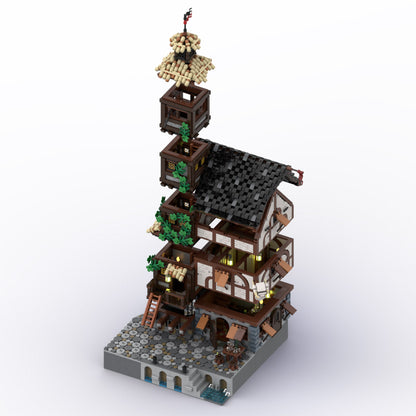 moc-114510 port sauvage pirate town building blocks moc set (14428pcs)