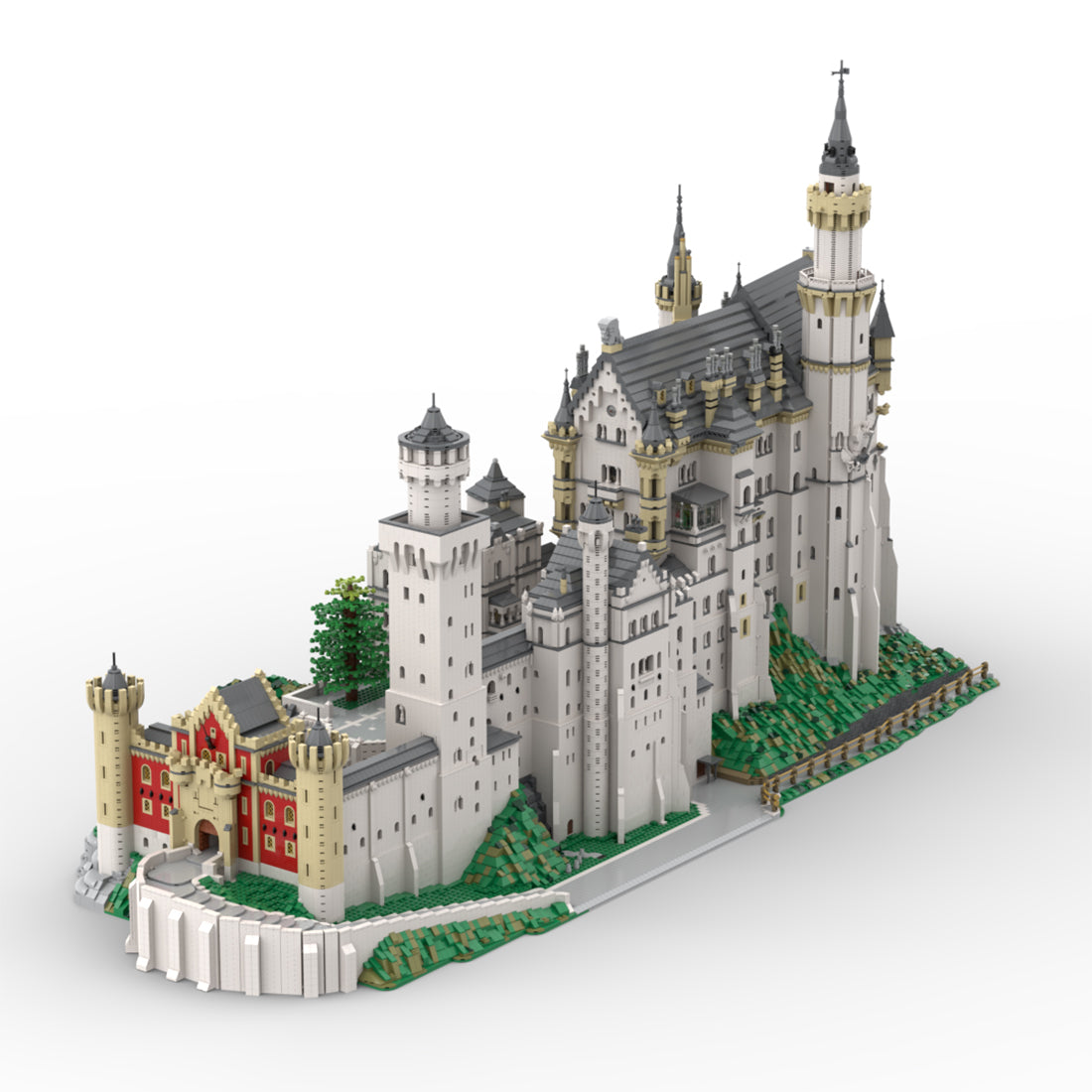 moc-123380 germany neuschwanstein castle model building blocks set (57602pcs)