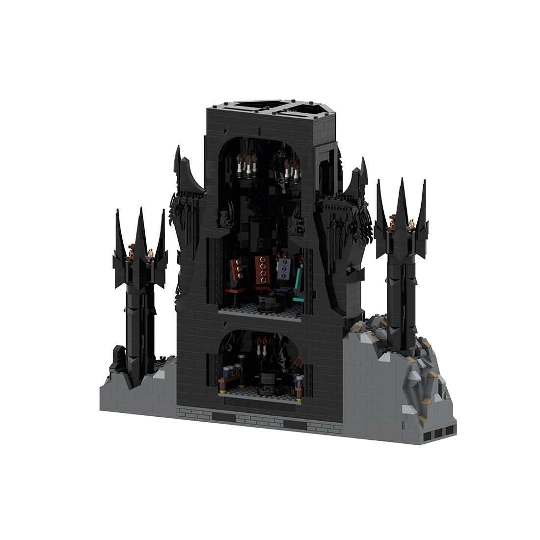 moc-164351 ucs barad-dur dark fortress building blocks set (17693pcs)