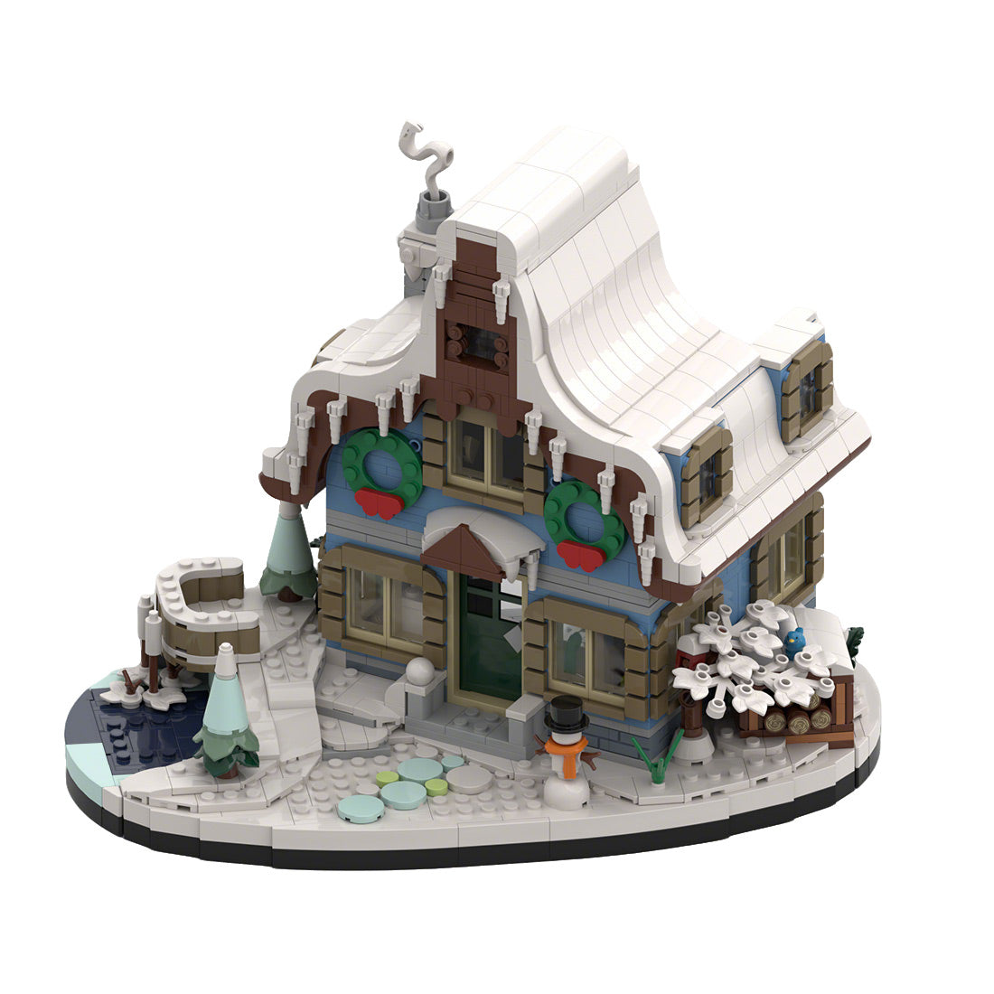 moc-165379 nordic winter house buidling blocks set (1812pcs)
