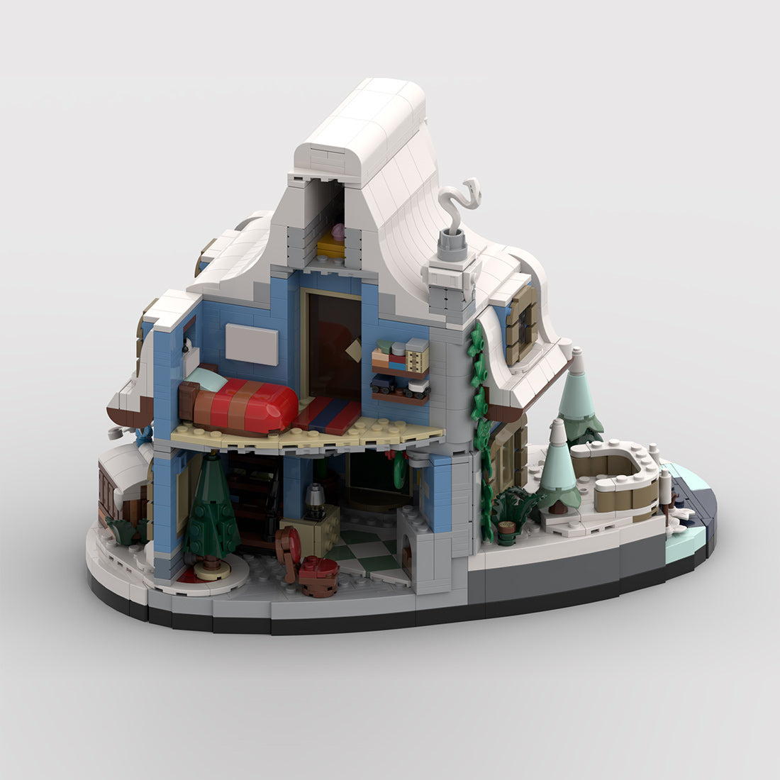 moc-165379 nordic winter house buidling blocks set (1812pcs)