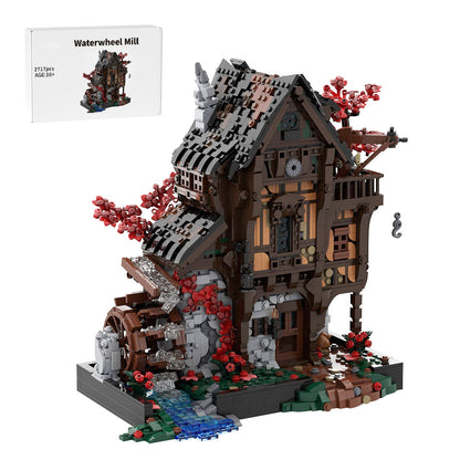 MOC-214249 Medieval MOC Waterwheel Mill Building Blocks