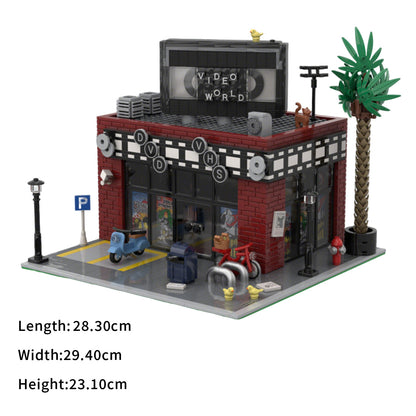 MOC-224017 Südkalifornische Nachbarschaft Retro Videothek Bausteine
