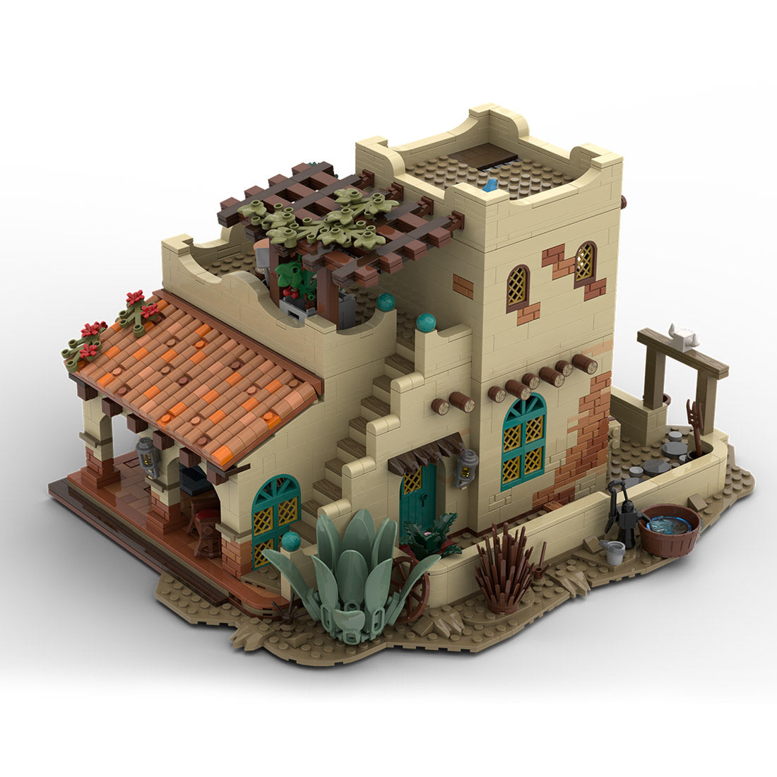 moc-226986 mexican-style house building blocks