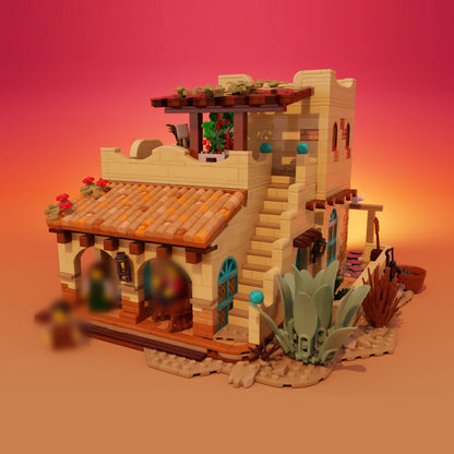 moc-226986 mexican-style house building blocks
