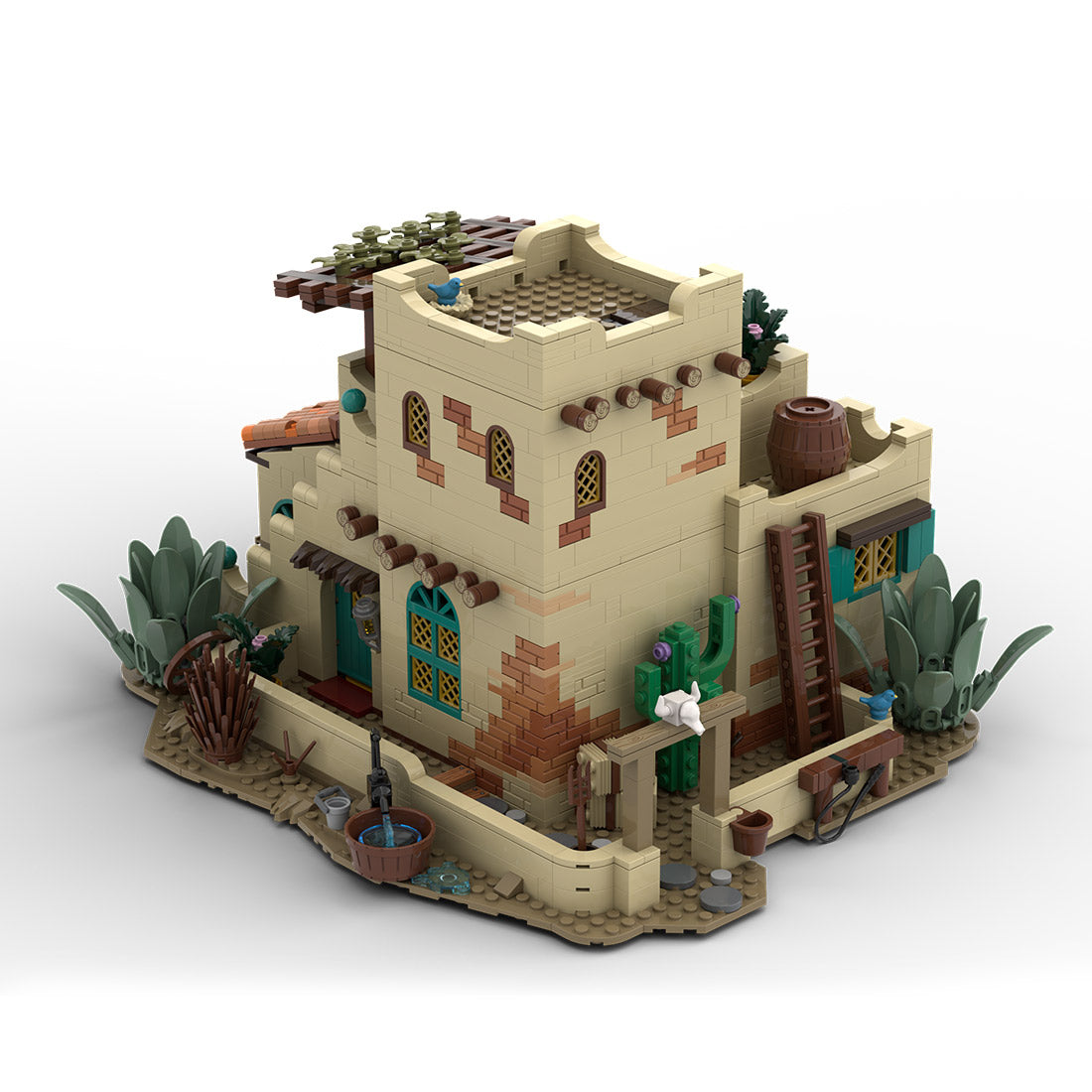 moc-226986 mexican-style house building blocks