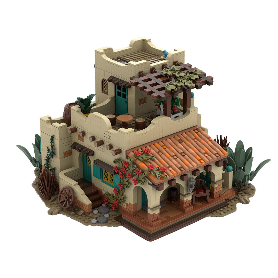 moc-226986 mexican-style house building blocks