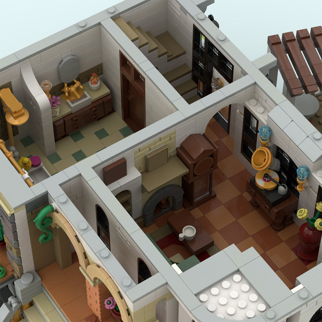 moc-245814 riviera courtyard manor building blocks set (6906pcs)