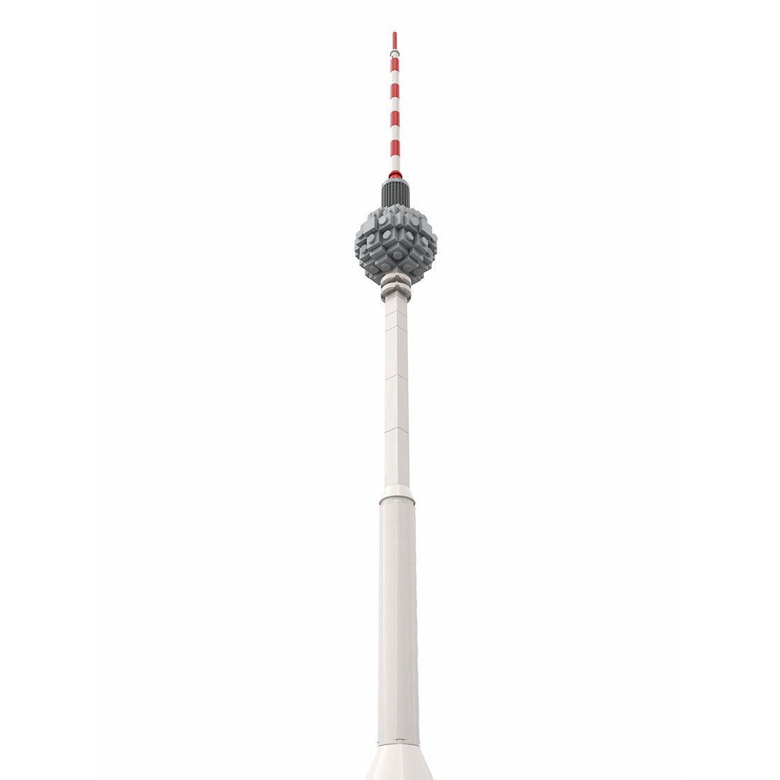 moc-250104 1/800 scale berlin tv tower building block set (99pcs)