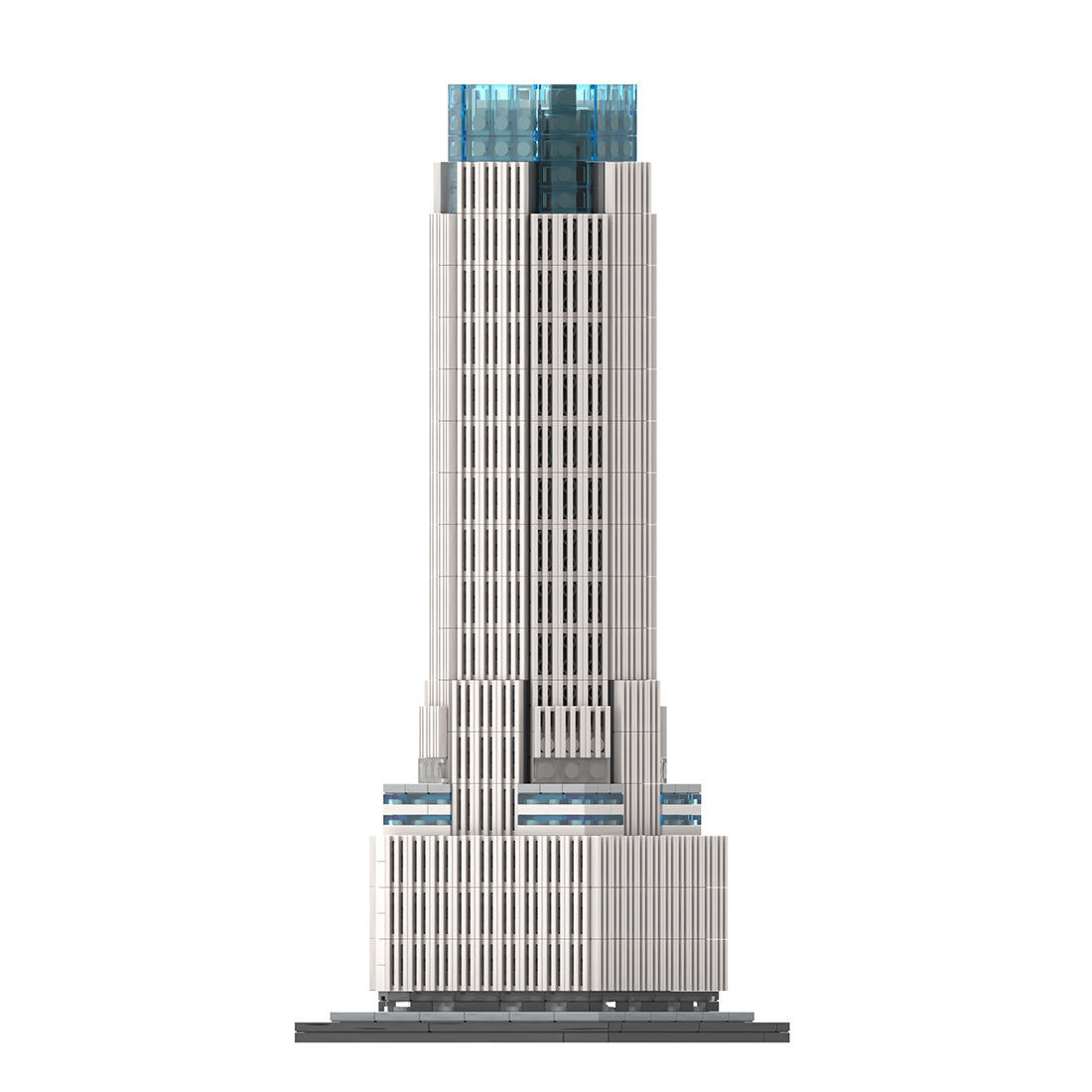moc-251255 1/800 scale new york 383 madison avenue building blocks set (1234pcs)