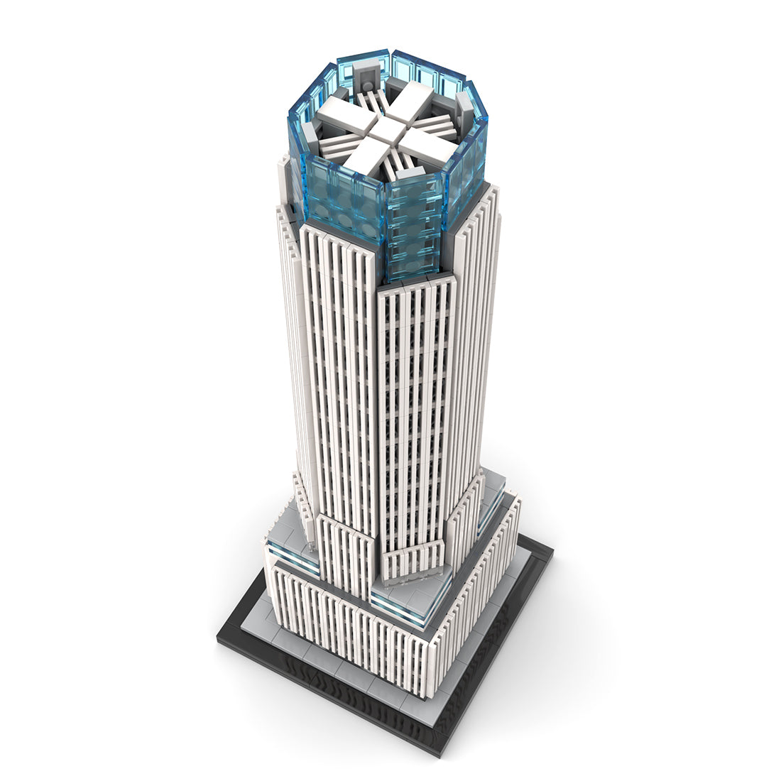 moc-251255 1/800 scale new york 383 madison avenue building blocks set (1234pcs)