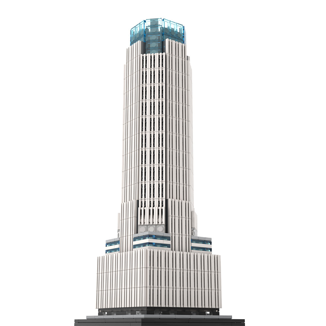 moc-251255 1/800 scale new york 383 madison avenue building blocks set (1234pcs)