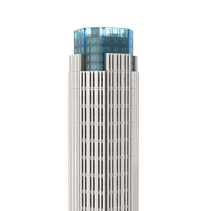 moc-251255 1/800 scale new york 383 madison avenue building blocks set (1234pcs)