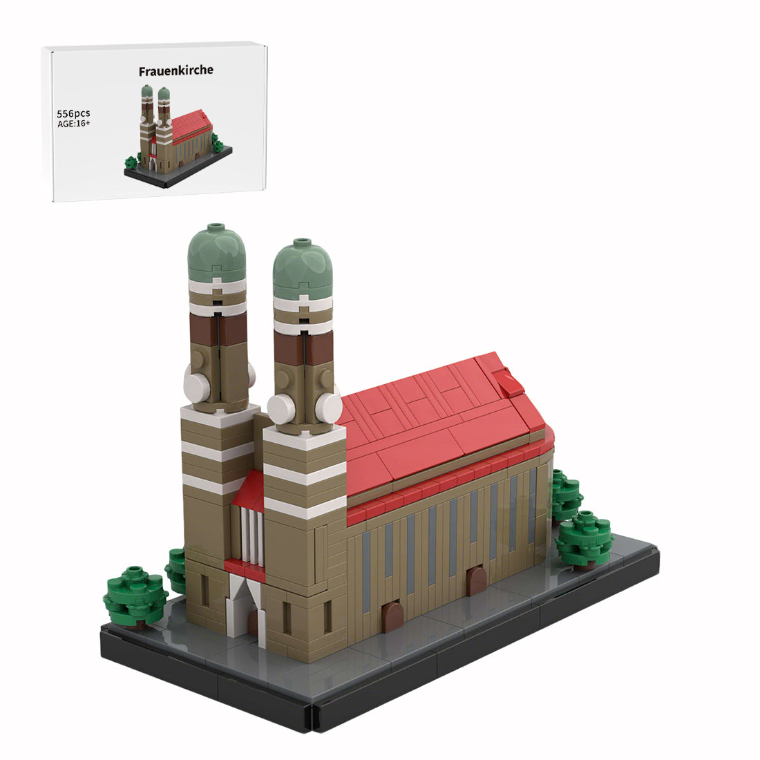 moc-251437 1/830 scale german frauenkirche building blocks set(556pcs)