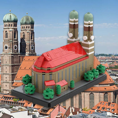 moc-251437 1/830 scale german frauenkirche building blocks set(556pcs)