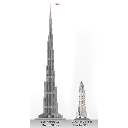 moc-255454 1/800 scale burj khalifa building blocks set(4480pcs)