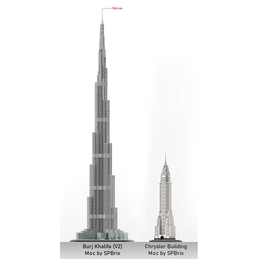 moc-255454 1/800 scale world's tallest skyscraper(4480pcs)