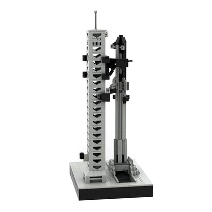 moc-256254 1/480 scale spacex starship launch site new design building blocks(994pcs)