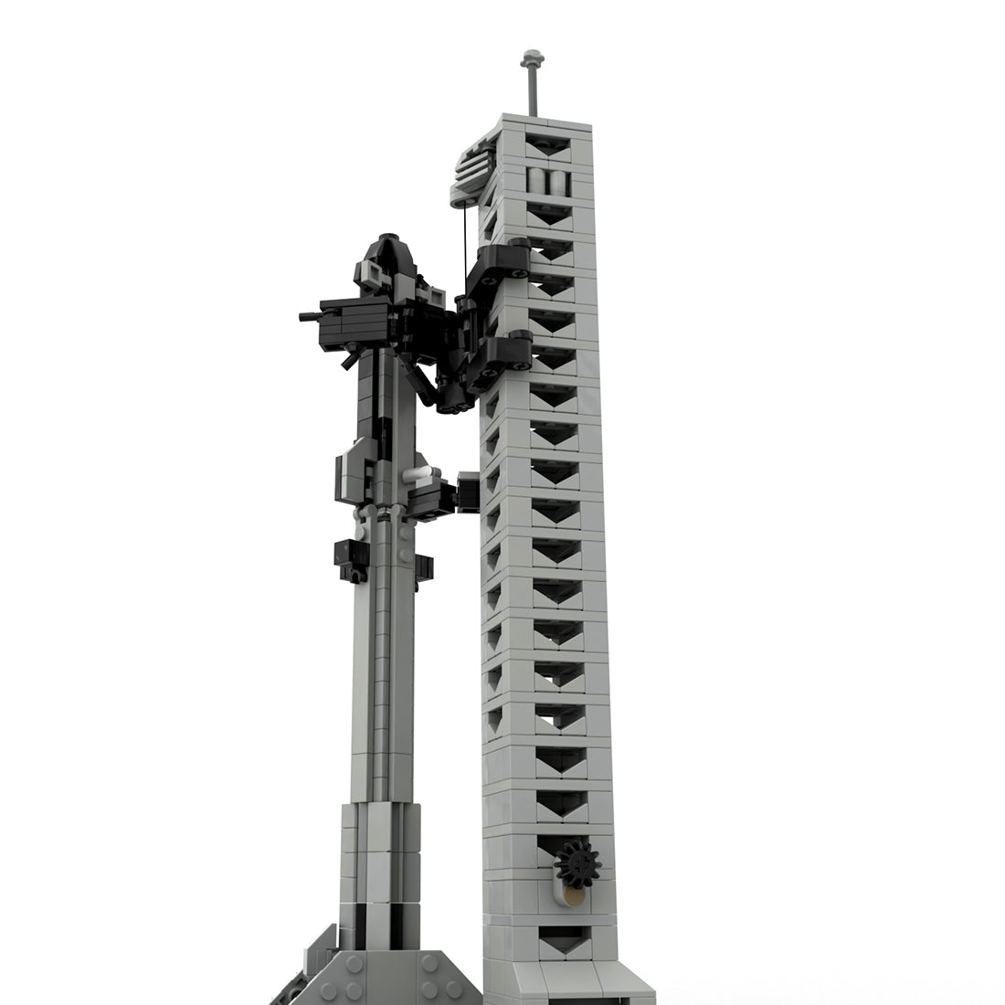 moc-256254 1/480 scale spacex starship launch site new design building blocks(994pcs)
