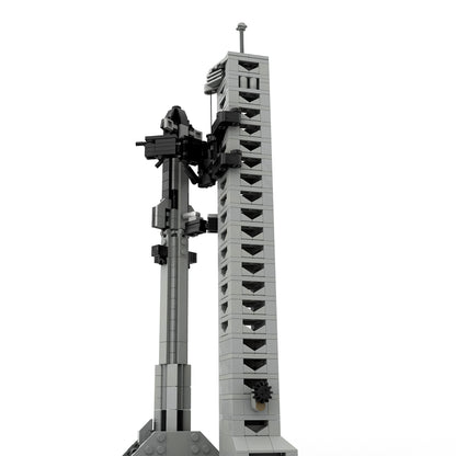 moc-256254 1/480 scale spacex starship launch site new design building blocks(994pcs)