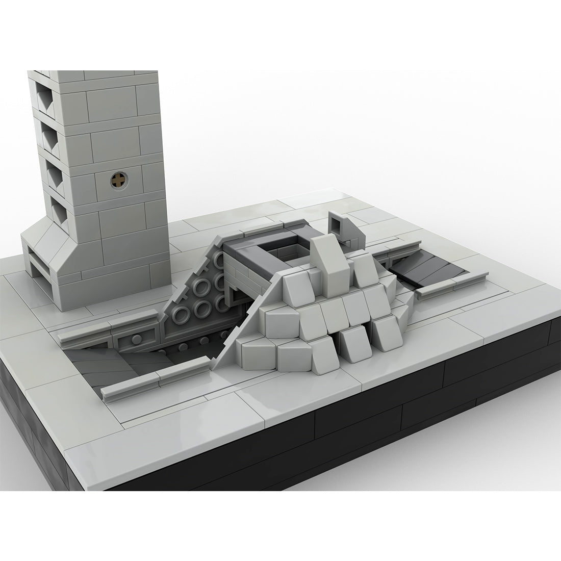 moc-256254 1/480 scale spacex starship launch site new design building blocks(994pcs)