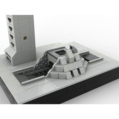 moc-256254 1/480 scale spacex starship launch site new design building blocks(994pcs)