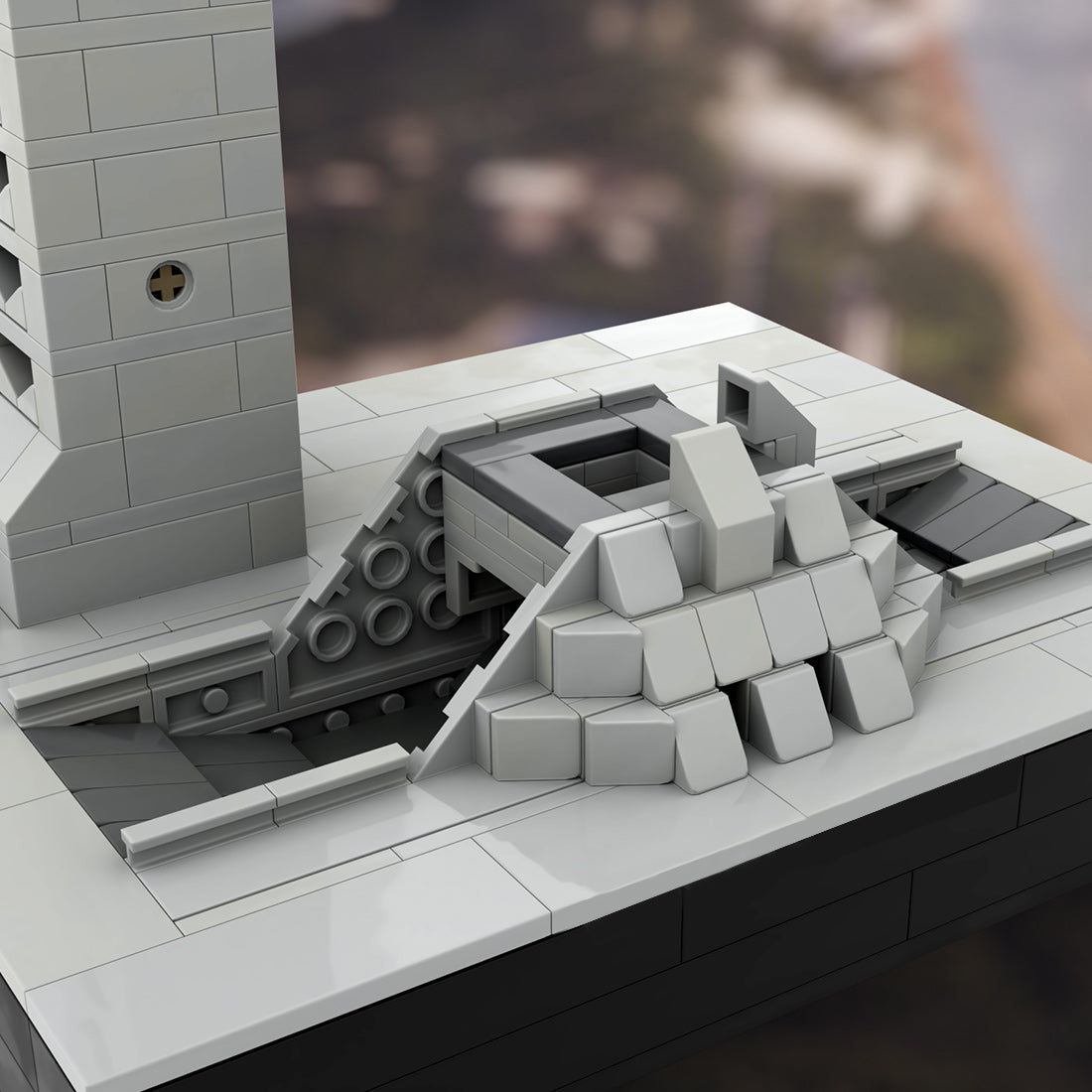 moc-256254 1/480 scale spacex starship launch site new design building blocks(994pcs)