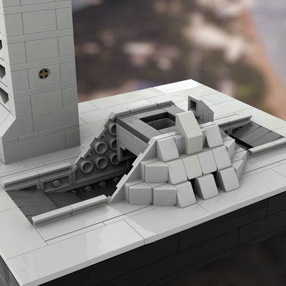 moc-256254 1/480 scale spacex starship launch site new design building blocks(994pcs)