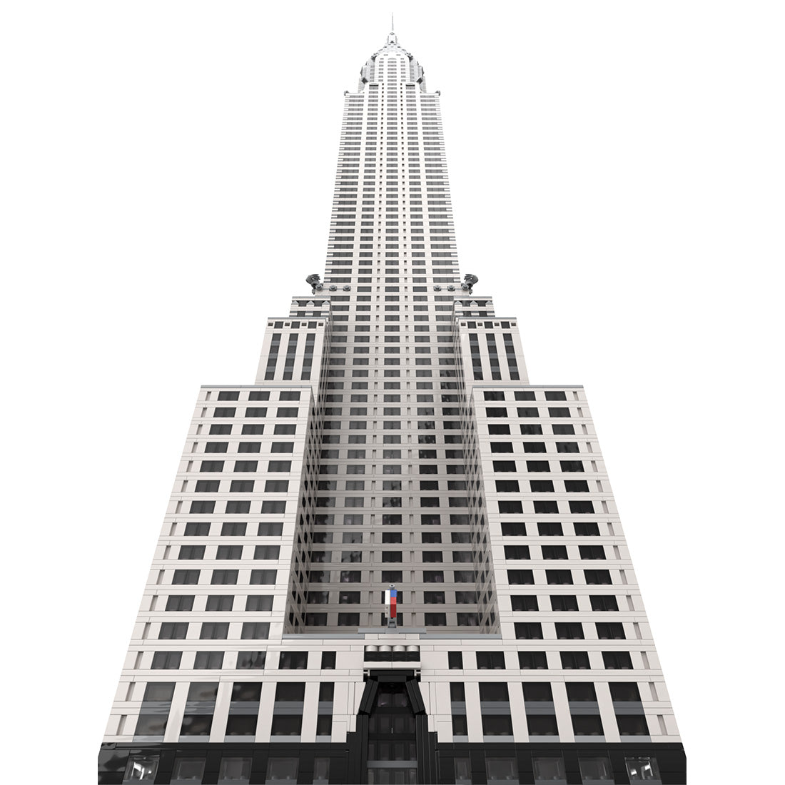 moc-256614 1/200 scale chrysler building blocks set (11764pcs)