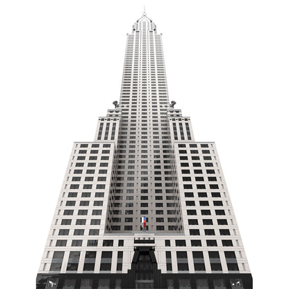 moc-256614 1/200 scale chrysler building blocks set (11764pcs)