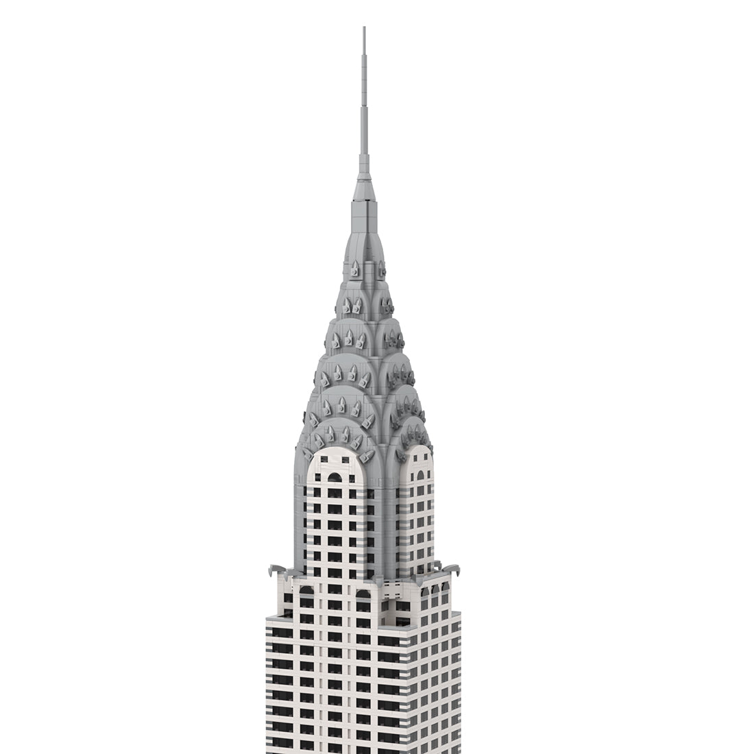 moc-256614 1/200 scale chrysler building blocks set (11764pcs)