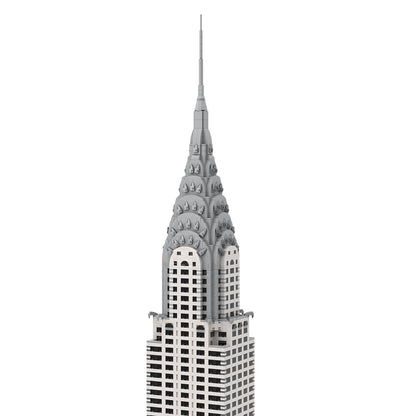 moc-256614 1/200 scale chrysler building blocks set (11764pcs)