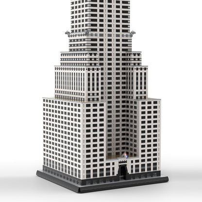 moc-256614 1/200 scale chrysler building blocks set (11764pcs)