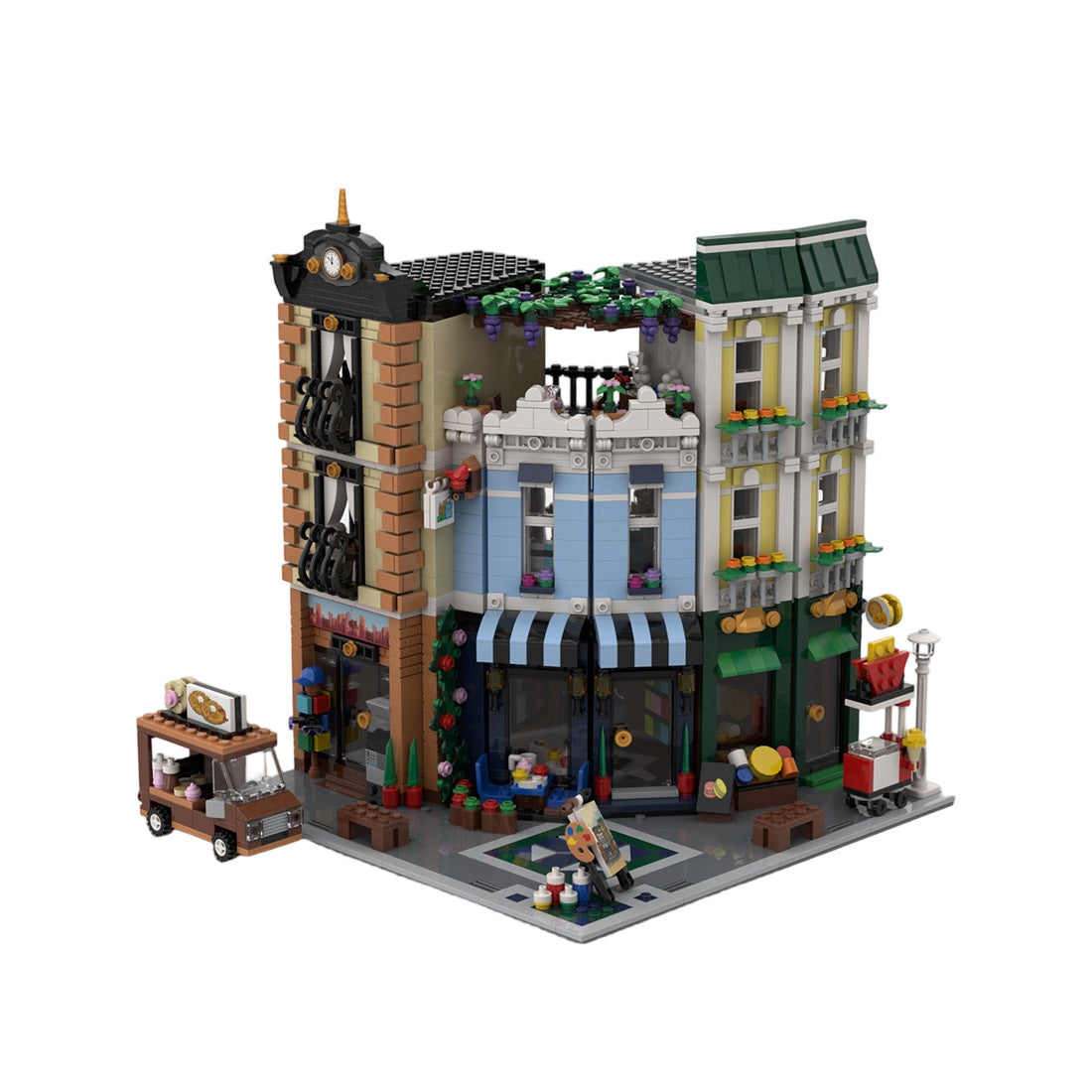moc-256881 holiday corner street building blocks set(2482pcs)