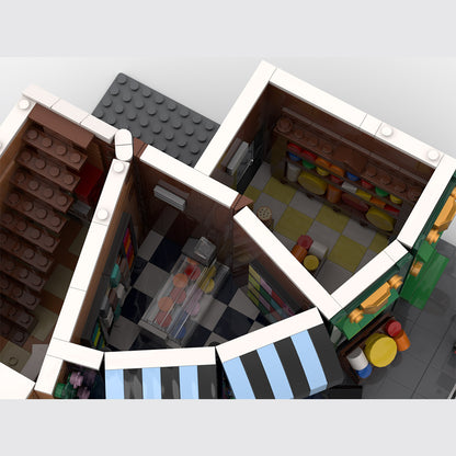 moc-256881 holiday corner street building blocks set(2482pcs)