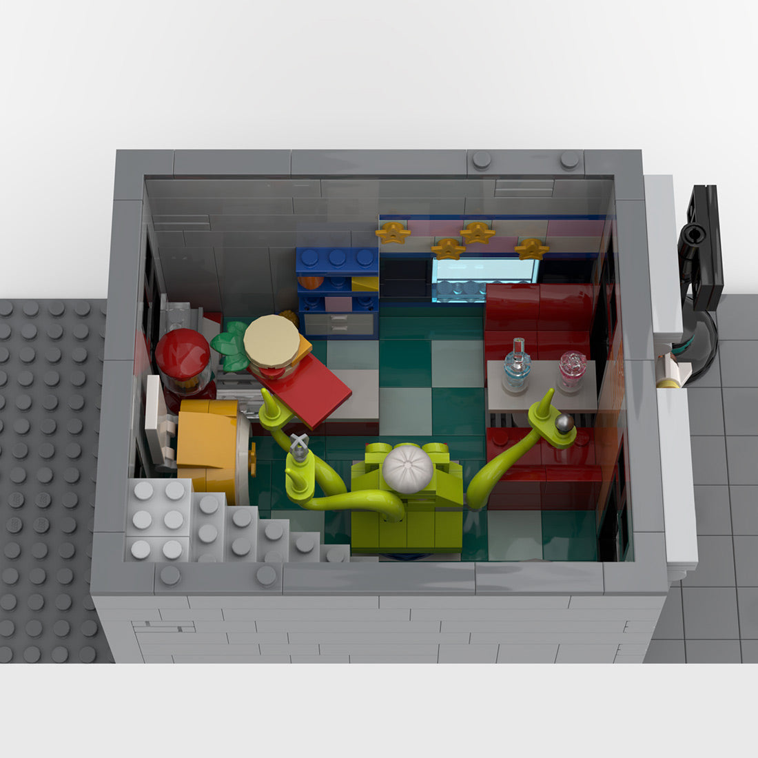 moc-257138 modular space diner building blocks Set(407pcs)