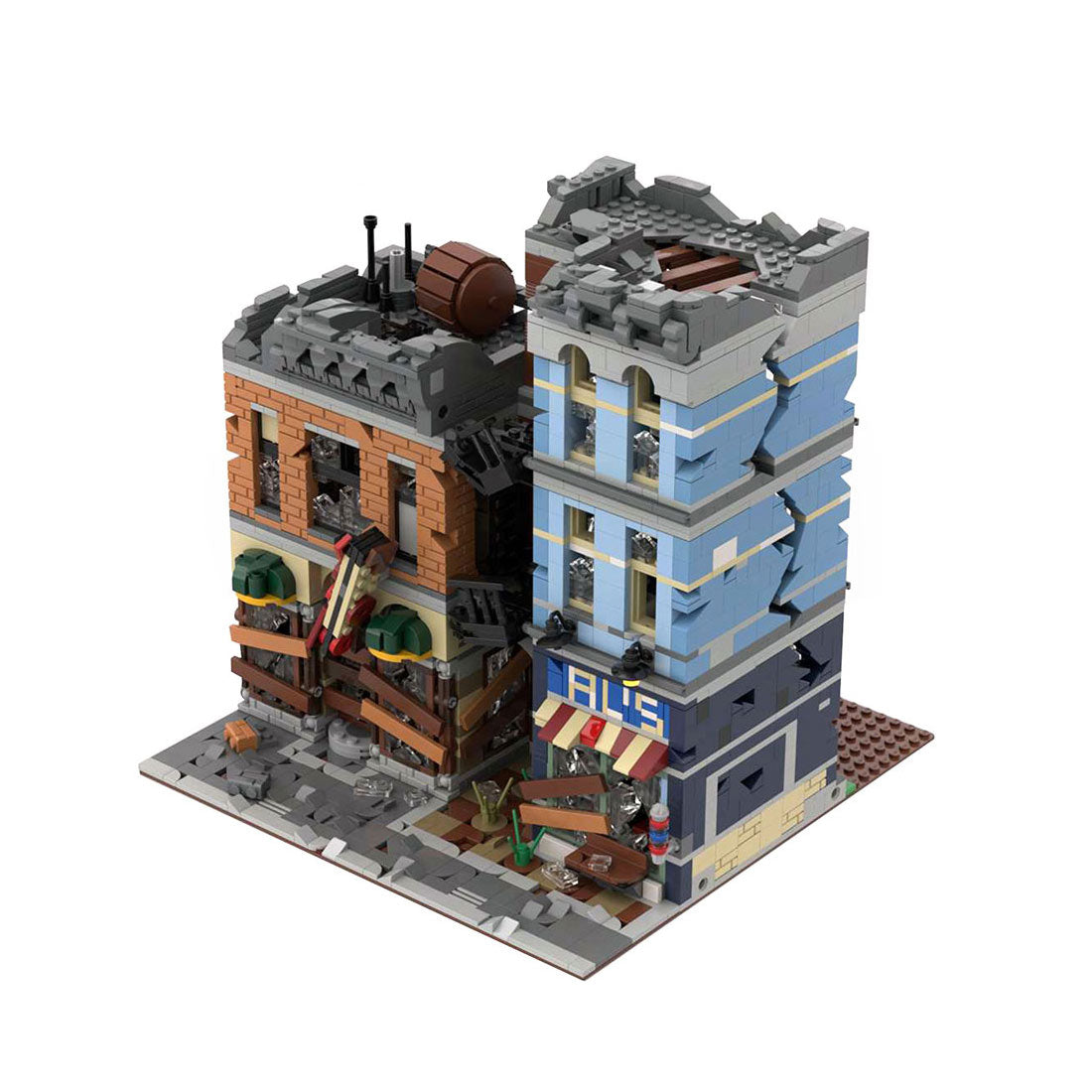 moc-73392 detective's office-apocalypse version-small blocks set(2915pcs)