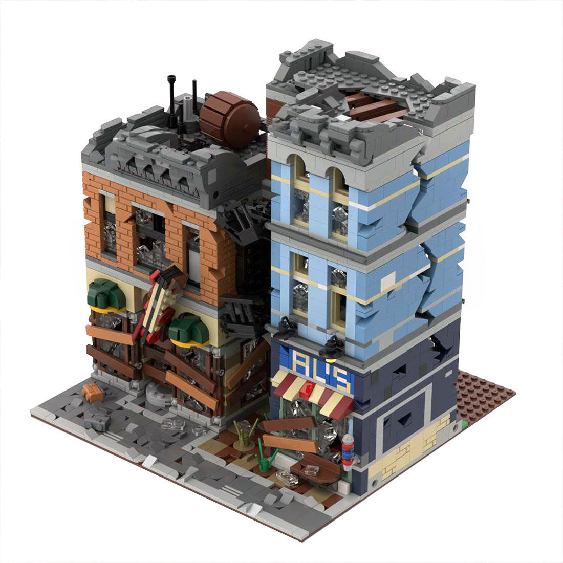 moc-73392 detective's office-apocalypse version-small blocks set(2915pcs)