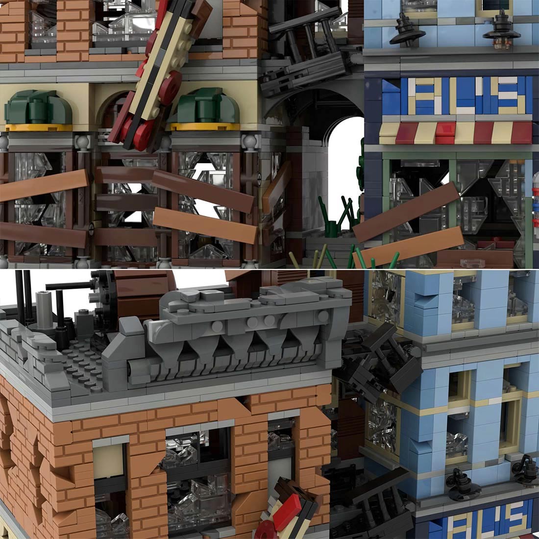 moc-73392 detective's office-apocalypse version-small blocks set(2915pcs)