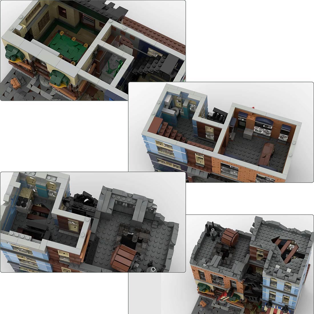 moc-73392 detective's office-apocalypse version-small blocks set(2915pcs)