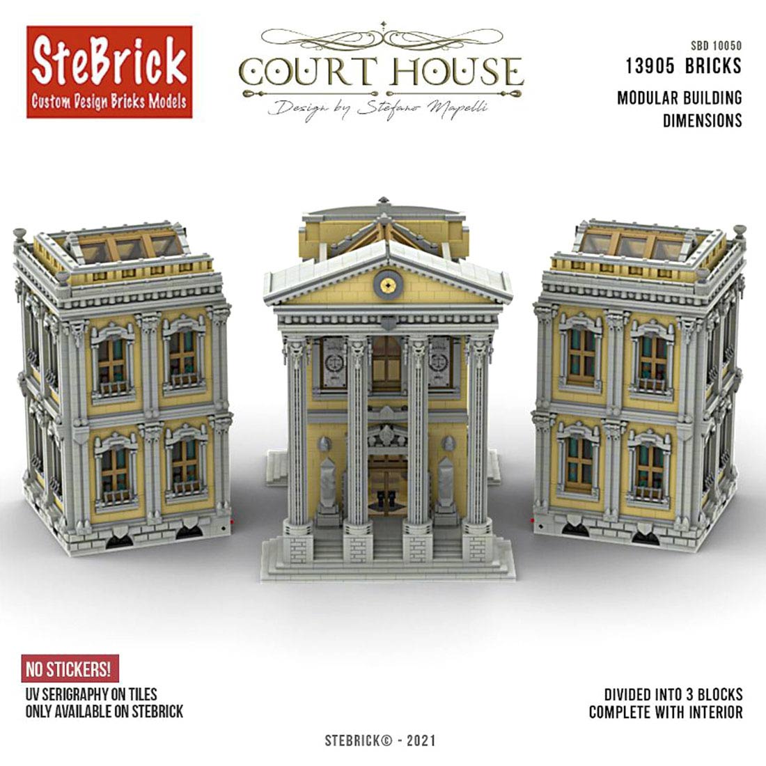 moc-77106 court house building blocks set